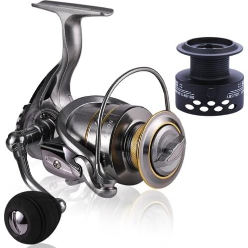 Sougayilang 1000-5000 Double Spool Fishing Reel 13+1Stainless BB and 5.5:1High Speed Gear Ratio Top Quality Corrosion Resistance