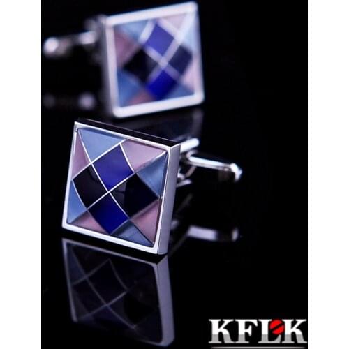 KFLK Jewelry shirt Fashion cufflinks for mens Brand Colorful Cuff link Button High Quality Luxury Wedding Groom guests