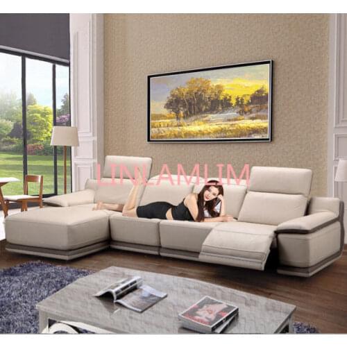 Living Room Sofa set corner sofa recliner electrical couch genuine leather sectional sofas muebles de sala moveis para casa
