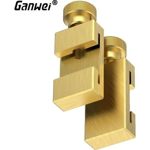 Ganwei Brass Adjusting Block with 30cm Steel Ruler Limit Positioning Woodworking Marking Positioner Woodworking
