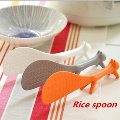 3 colors Cartoon Squirrel Spoon Non Stick Rice Paddle Ladle Lovely Meal Spoon Cooking Tools Kitchen Accessories