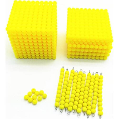 Montessori Materials Matematica beads Decimal System Bank Game Preschool Montessori Toys Count Geometric Learning Toys E1866F