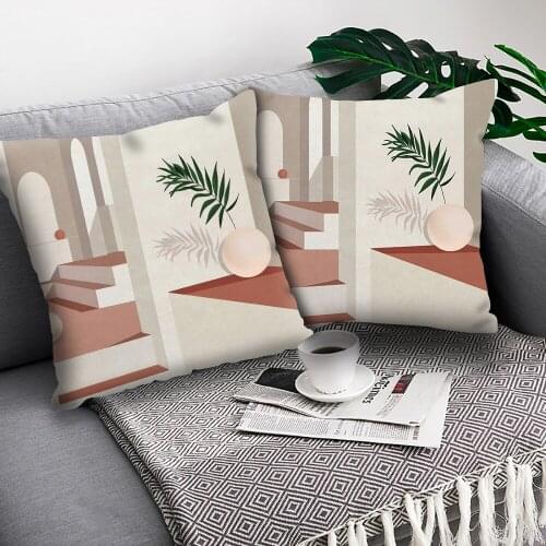 MTMETY Double-sided Printing Geometric Abstract Cushion Cover Modern Art Throw Pillow Cover Velvet Decorative Pillows For Home
