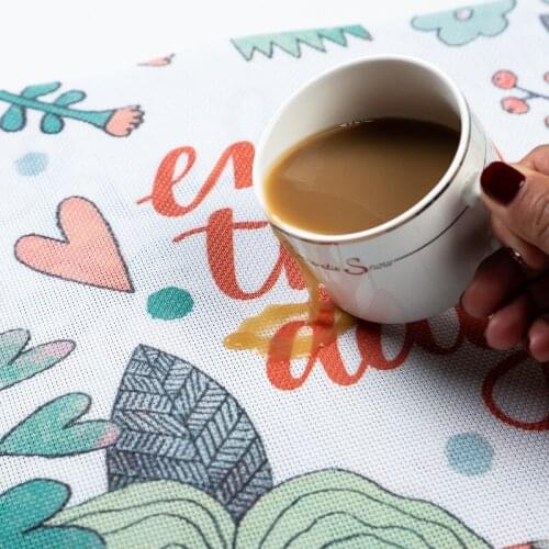 NEW Nordic style Western food placemat decoration cute printing pvc children placemat Easter bunny Teslin dining table potholder