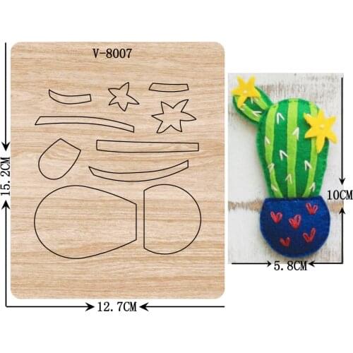 New cactus wooden dies cutting dies for scrapbooking Multiple sizes V-8007