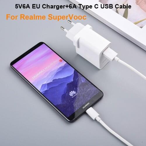 Original For Realme 30W Supervooc Charger Cable vooc4.0 Warp Charge For Realme 6 7 Q2 Pro 6s V5 X50 X2 X3 X5 X7 X50M 1+ 7 8 Pro