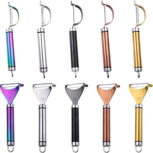 Stainless Steel Potato Peeler Cucumber Carrot Peeling Knife Vegetables Fruit Peeler Scraper Planer Multifunctional Peeling Tool