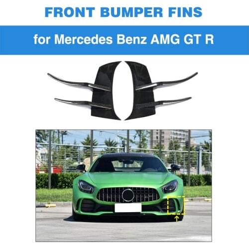 Front Bumper Canards For Mercedes-Benz G Class AMG GT R 2016 - 2019 Front Bumper Decoration Carbon Fiber
