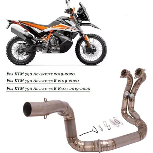 Motorcycle Front Middle Pipe Titanium Alloy Set System Replace Original Connect Link Tubes for KTM 790 Adventure 2019-2020