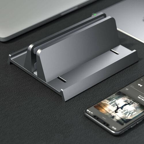 Vaydeer Plastic Vertical Laptop Stand Holder Adjustable Desktop Notebook Dock Space-saving 3 In 1 Bookshelf Mount Bracket