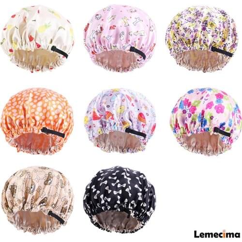 Adjustable Baby Hair Caps Silky Double Layer Satin Bonnet Sleep Cap Night Turban Children Solid Headwear Cute Hat Head Wear