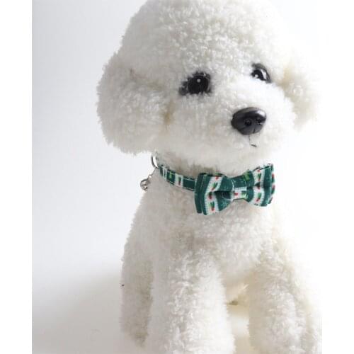 Christmas Snow Series Pet Dog Collar Harness Bowknot Collar Dog Cats Bells Cat Bow Tie Pet Festival Supplies Dropshipping
