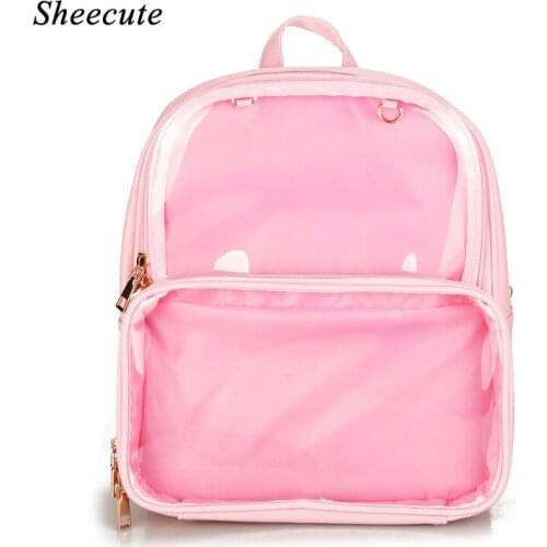 Summer Girls Backpack New Fashion Transparent Backpack Waterproof Pvc Jelly Bags Leather Backpack Kids School Bags for Girls