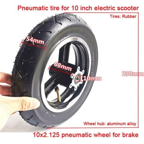 Electric motorcycle tire 10 inch 10x2.125 inner and outer tire and aluminum alloy wheel
