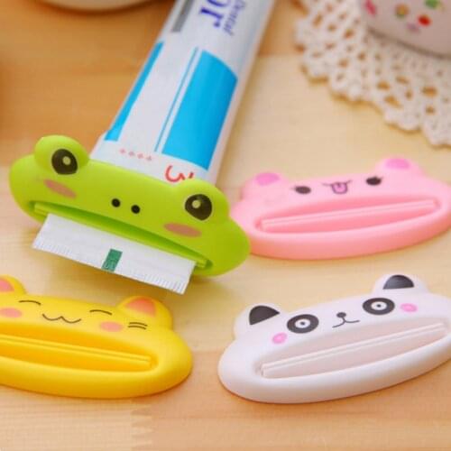1pc Toothpaste Device Tooth Paste Dispenser Cute Animal Toothpaste Squeezer Tube Plastic Dispenser Bathroom Accessories for Kids
