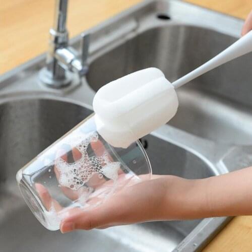 1PC Kitchen Cleaning Tool Sponge Brush for Wineglass Bottle Coffee Tea Glass Cup For Kitchen Color Random 50gA