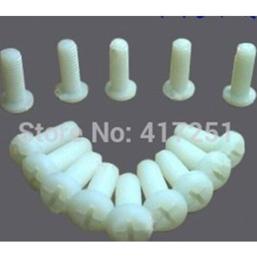 1 piece Metric Thread M4*20mm Full Nylon Philips Pozi Raised Pan Round Head Screw Fasteners