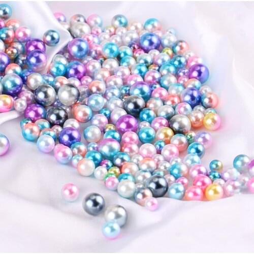 150Pcs/Pack Mix Size 3/4/5/6/8mm Beads With Hole Colorful Pearls Round ABS Imitation Pearl DIY For Jewelry Making Craft