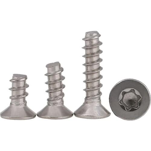 30pcs M4-M5.5 Torx countersunk screws T&TX flat head anti-theft screw self-attack hirao bolts stainless steel bolt 10mm-12mm L