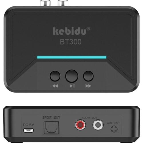 KEBIDU Wireless Bluetooth 5.0 Receiver APTX HD DAC Wireless Digital Audio Adapter Low Latency SPDIF Coaxial RCA Output For Home
