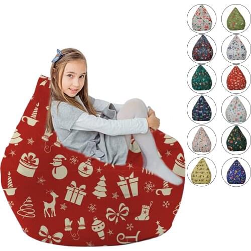 Christmas Bead cushion Sofa covers Cartoon print Bean bag Cushion With changing bag Ideal for children adults Reduces fatigue