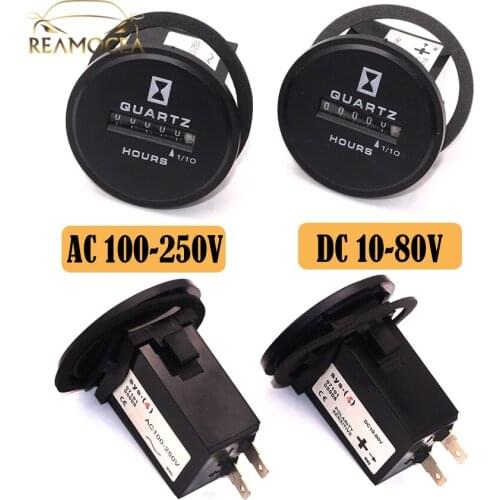 Reamocea SYS-4 6 Digital Industrial Mechanical Counter Hour Meter Timer DC 10-80V AC 100-250V Car Marine Generator Diesel Engine