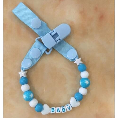 Newborn Baby Toy Pacifier Clip Chain Cartoon Dummy Nipple Belt Safe Soother Teether Baby Rattles Nipple Holder