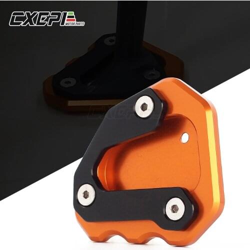 For KTM 1290 Super Duke R 2013 2014 2015 2016 2017 Motorcycle CNC Kickstand Side Stand Enlarger Support Pad Puck Plate
