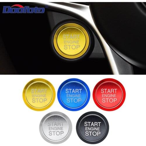 Doofoto For Alfa Romeo Start Stop Engine Button Cover Ring Start Button Case Shell Styling Car interior Sticker Accessories