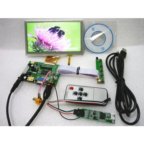HDMI + 2 av + VGA driver board + Touch screen + 6.5 -inch AT065TN14 800 * 480 +OSD keyboard .On-board DYI kits