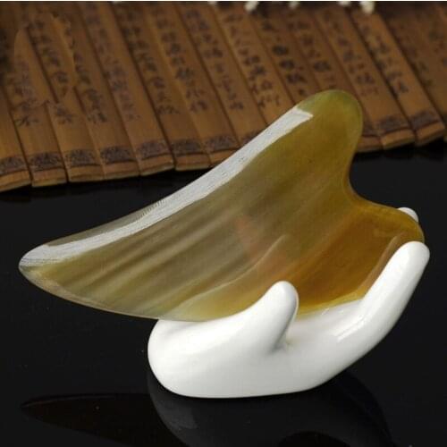 Quality nature Horn scraping massage board thin face neck facial meridian dial detoxification massage plate