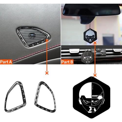 Car Window Switch Lift Button Frame Cover Trim Decorative Stickers for Chevrolet Corvette C7 2014-2019 Car Interior Accessories