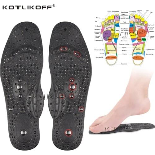 Magnetic Silicone Gel Insoles Weight Loss Therapy Slimming Arch Support Shoes Pads Therapy Massage Foot Acupressure Pad insert