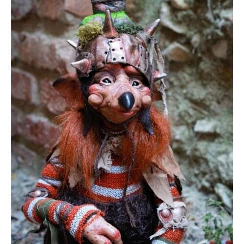 Miniature Halloween Resin Crafts Dwarf Elf Garden Desktop Decoration Statue Garden Sculpture Non-fading Anti-deform Decorations