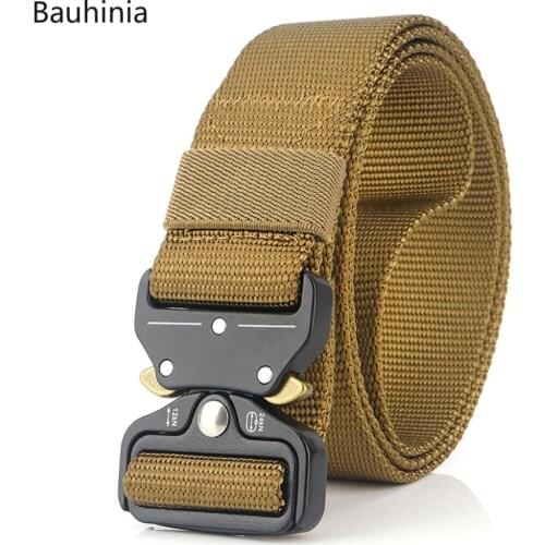125x3.8cm Multifunctional Nylon Belt Black/Army Green/Wolf Brown Men Designer Army Wearable Tactical Belt