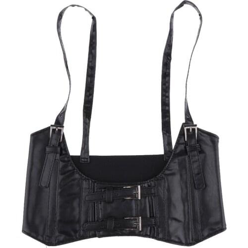 Fashion Leather Steampunk Sexy Underbust Waist Belt Corset For Women Girls