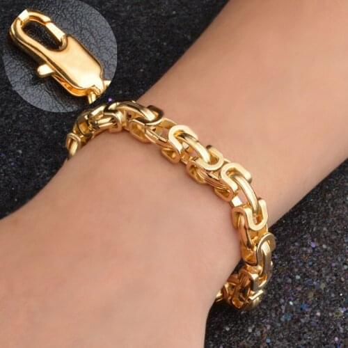 Fashion Luxury Men Gold Color Figaro Bracelet Classic Charm Link Bracelets Jewelry for Male Friend Party Best Gift