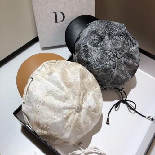 New Hats For Women Embroidered Octagonal Hat Korean Patchwork Retro Berets Ladies Trendy Casual Caps Fashion Painter Hat