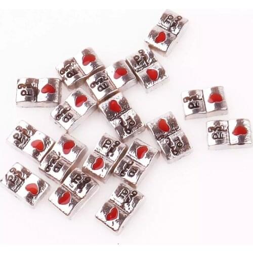 20Pcs/Lot To Read Alloy Floating Charms Hand-made DIY for Glass Lockets