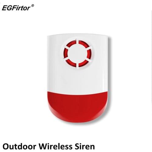 Security Alarm Products 110DB Wireless Alarm Siren Waterproof Outdoor Alarm Strobe Siren For Our Home Alarm System 315MHz