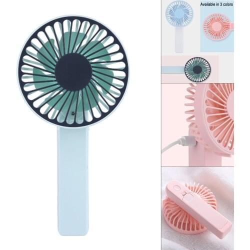 USB Folding Luminous Rechargeable Mini Fan Pocket Small Fan Mini Handheld Desktop Office Appliances Portable Fan