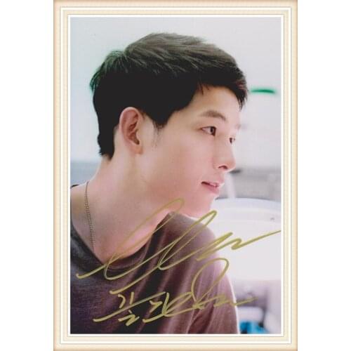 Song Joongki Song Joong Ki autographed photo Descendants of the sun 4*6 inches collection freeshipping 03.2016 09