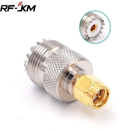 UHF SO-239 SO239 Female to SMA Male Plug Connector Coaxial Adapter