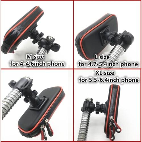 Outdoor Waterproof Bike Motorcycle Mobile Phone Holder Stand Mount for iPhone Xs Max XR X w/ New Touch Screen Bicycle Phone Bag