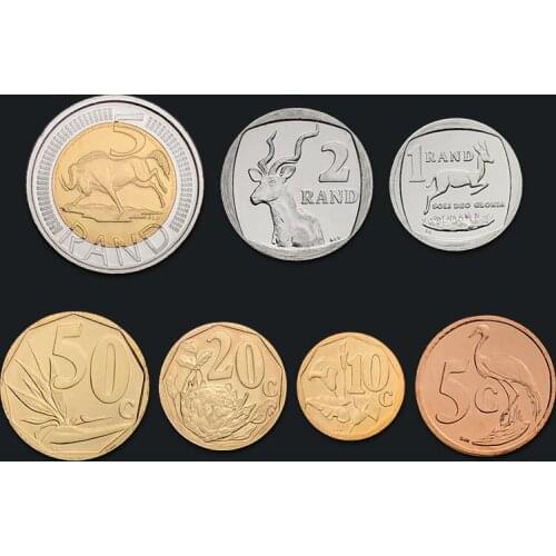 South Africa Full Set 7 Pieces Coins New Original Coin Unc 100% Real Africa Issuing Coins