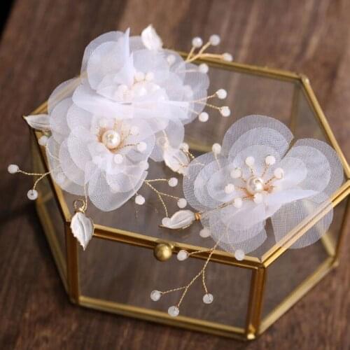 2pcs Wedding HairClip Bridal Ornaments Beautiful Flower Headclips Fashion Women Hair Clip Simple Elegant Bride Accessories