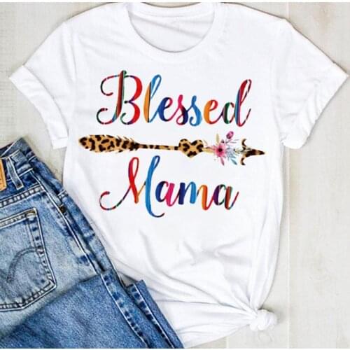 New Arrow print leopard print female summer t-shirt with monogram print Harajuku Star top