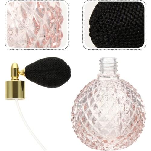 1 Set 100ML Vintage Perfume Bottle Spray Atomizer Refillable Empty Glass Bottle