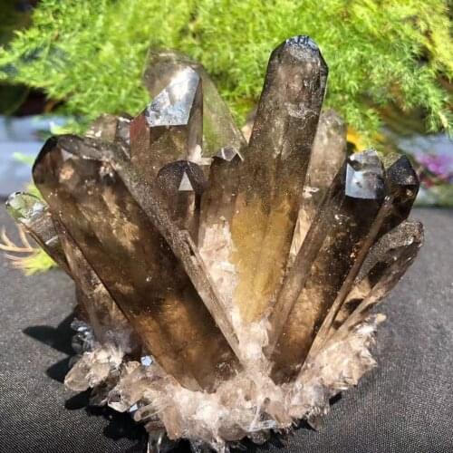 1pc Rare Beatiful Natural Tea Color Tibetan Ghost phantom Quartz Crystal Cluster Specimen