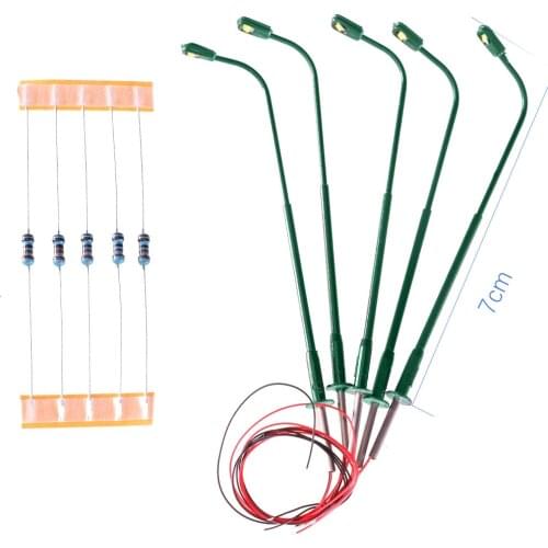 10PCS HO N Scale Lamps/Street Lights For Architecture Model Making Railroad /Train/Landscape Layout